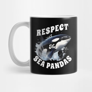 Respect the Sea Pandas Orcas Killer Whale Mug